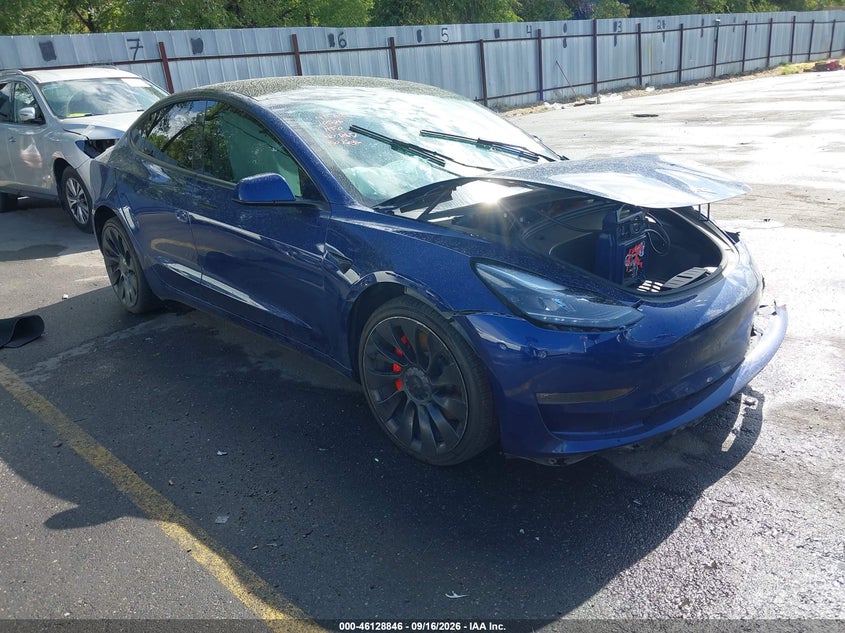 Vin: 5yj3e1ec8pf605130, lot: 46628566, tesla model 3 performance dual motor all-wheel drive 2023 img_1