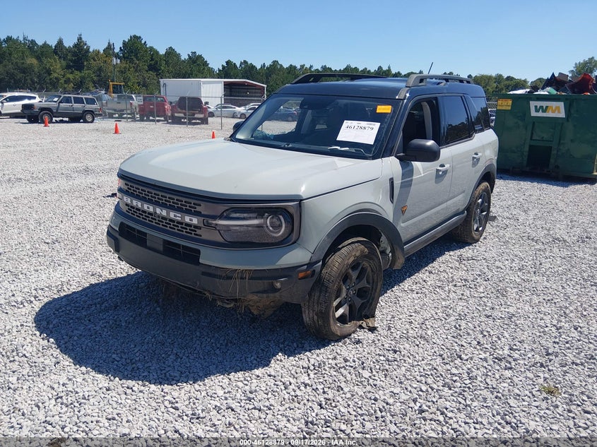 Vin: 3fmcr9d96mra88649, lot: 46628599, ford bronco sport badlands 20212