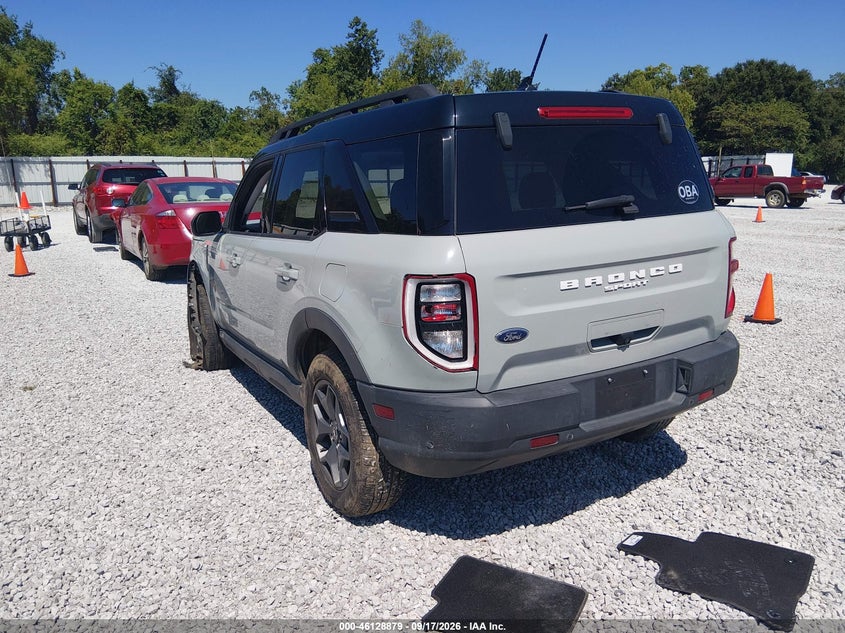 Vin: 3fmcr9d96mra88649, lot: 46628599, ford bronco sport badlands 20213