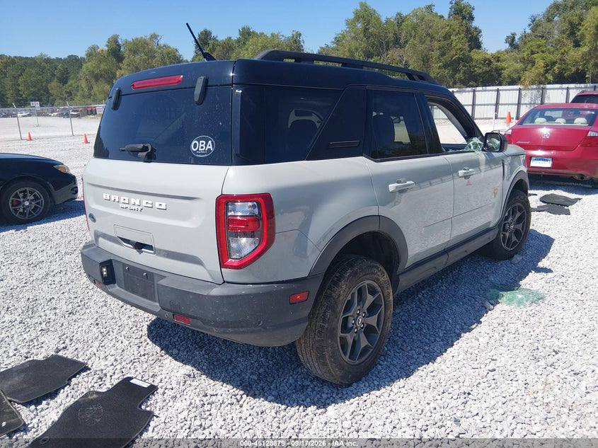Vin: 3fmcr9d96mra88649, lot: 46628599, ford bronco sport badlands 20214