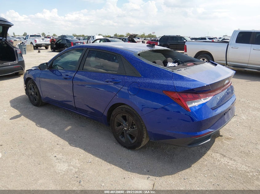 Vin: kmhlm4aj5nu018182, lot: 46628608, hyundai elantra hybrid blue 20223