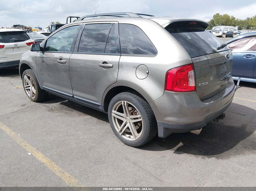 Vin: 2fmdk3jc2dba32325, lot: 46628689, ford edge sel 20133