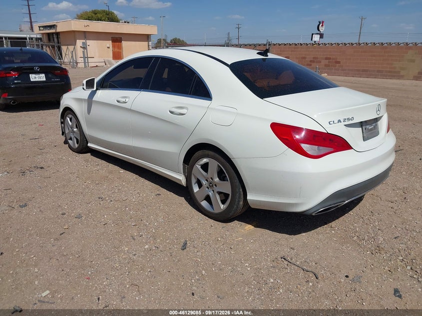 Vin: wddsj4eb3jn615238, lot: 46628805, mercedes-benz cla 250 20183