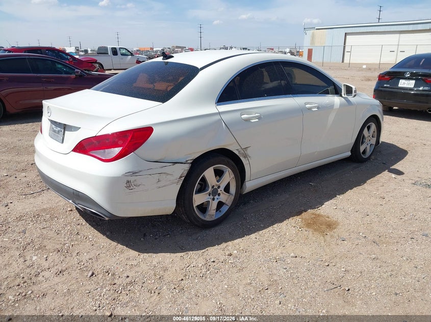 Vin: wddsj4eb3jn615238, lot: 46628805, mercedes-benz cla 250 20184