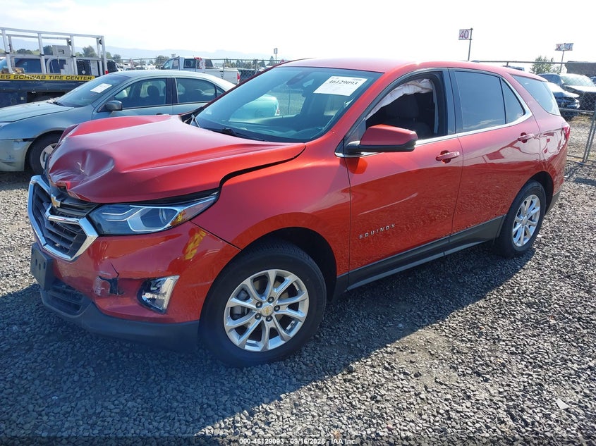 2020 Chevrolet Equinox Awd Lt 1.5L Turbo, Front End, IAAI, VIN 2GNAXUEV2L6208654 — photo 2