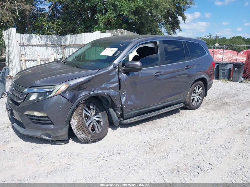 Vin: 5fnyf5h51gb047239, lot: 46628829, honda pilot ex-l 20162