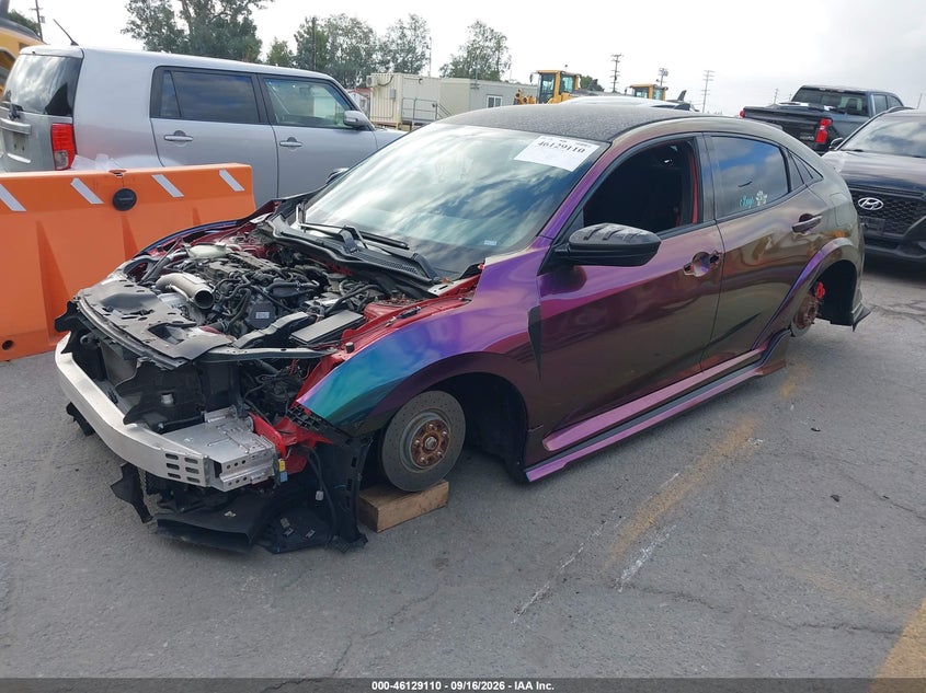Vin: shhfk8g70ku202801, lot: 46628830, honda civic type r touring 20192