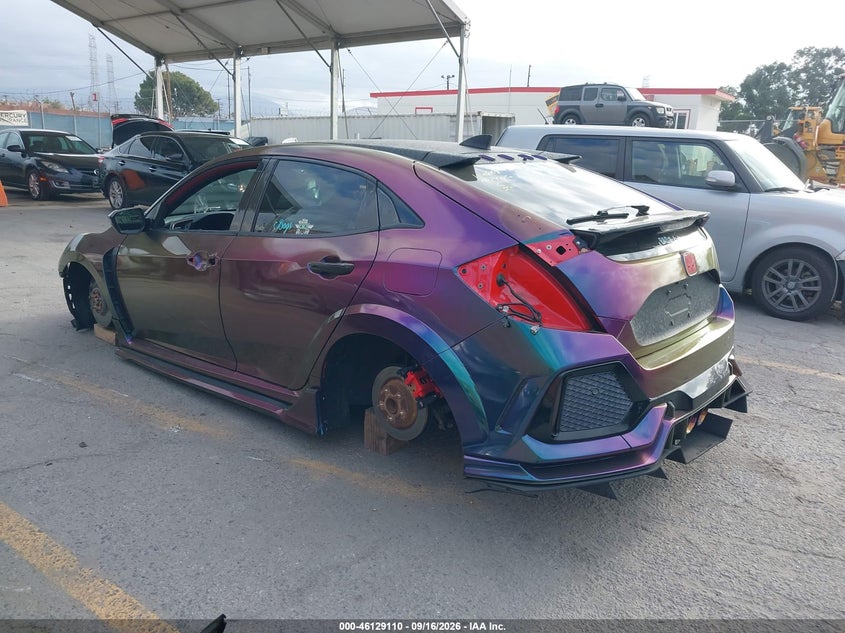 Vin: shhfk8g70ku202801, lot: 46628830, honda civic type r touring 20193
