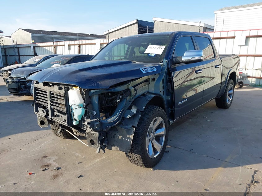 Vin: 1c6srfjt2nn198608, lot: 46628893, ram 1500 laramie  4x4 5'7 box 20222