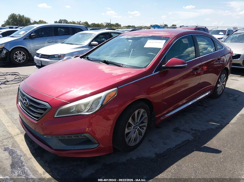 Vin: 5npe34af2gh262526, lot: 46628962, hyundai sonata sport 20162