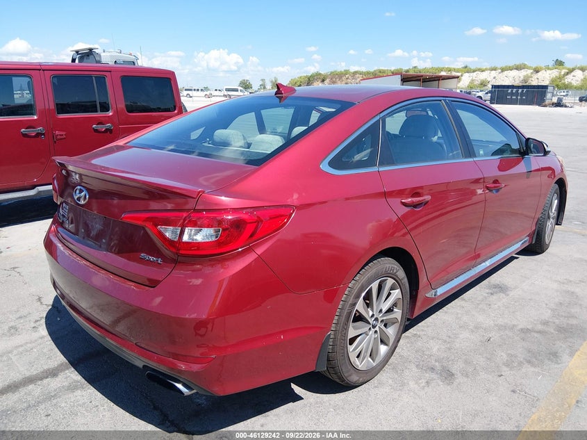 Vin: 5npe34af2gh262526, lot: 46628962, hyundai sonata sport 20164