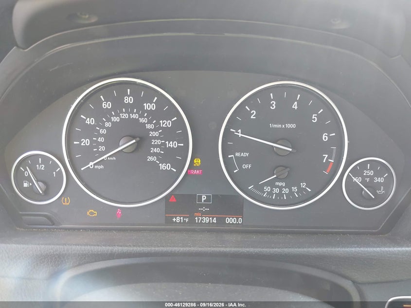 BMW 328I 2013 VIN WBA3B5C53DF591159