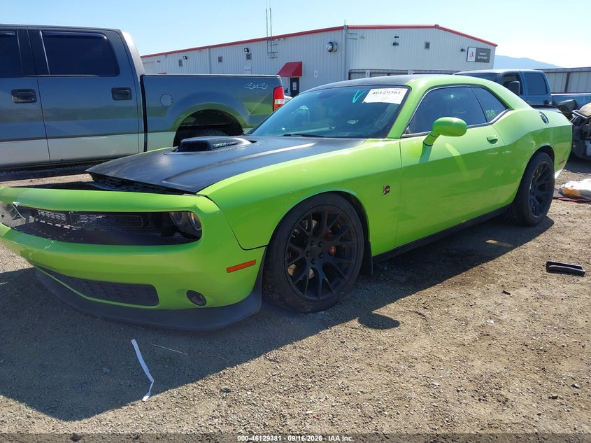 Vin: 2c3cdzfj5fh877839, lot: 46629101, dodge challenger r/t scat pack shaker 20152