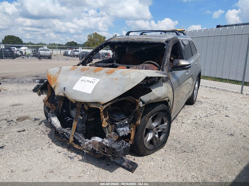 Vin: 5tdykrfhxfs119033, lot: 46629172, toyota highlander limited v6 20152