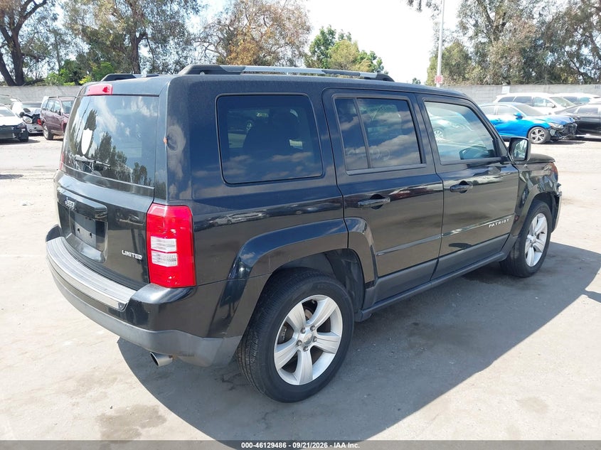 Vin: 1c4njpcb2ed570266, lot: 46629206, jeep patriot limited 20144