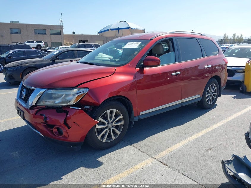 Vin: 5n1ar2mm9fc676906, lot: 46629268, nissan pathfinder sl 20152