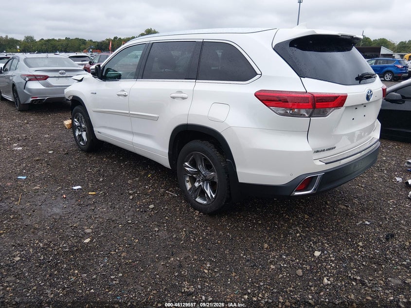 Vin: 5tddgrfh9js042969, lot: 46629277, toyota highlander hybrid limited platinum 20183