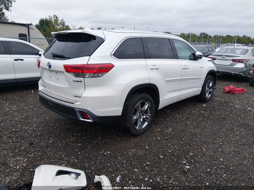 Vin: 5tddgrfh9js042969, lot: 46629277, toyota highlander hybrid limited platinum 20184
