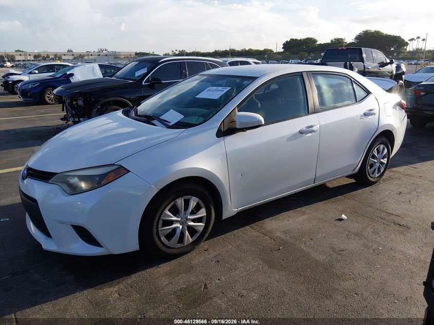 Vin: 5yfbprhe1ep008582, lot: 46629286, toyota corolla le eco 20142
