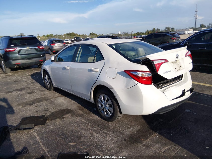 Vin: 5yfbprhe1ep008582, lot: 46629286, toyota corolla le eco 20143