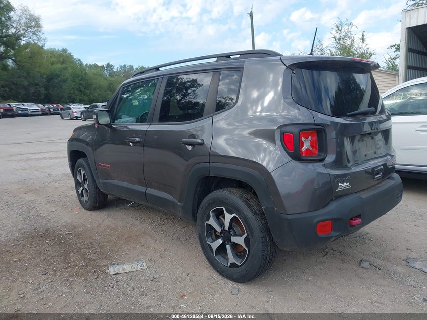 Vin: zacnjbc16lpl78385, lot: 46629304, jeep renegade trailhawk 4x4 20203