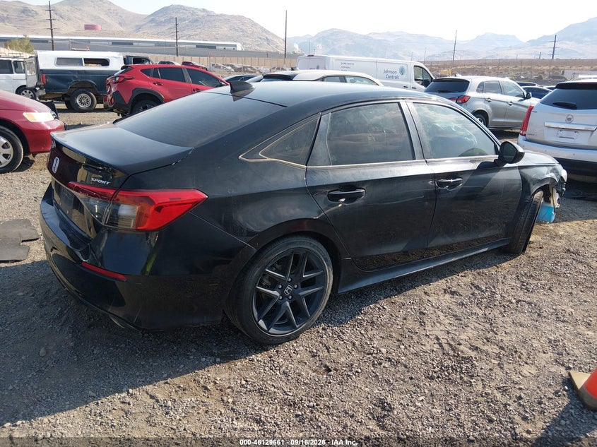 Vin: 2hgfe2f54nh574910, lot: 46629381, honda civic sport 20224
