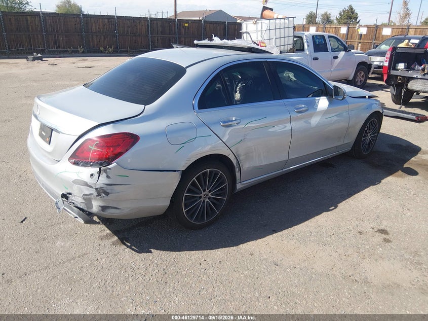Vin: wddwf8db2lr560661, lot: 46629434, mercedes-benz c 300 20204