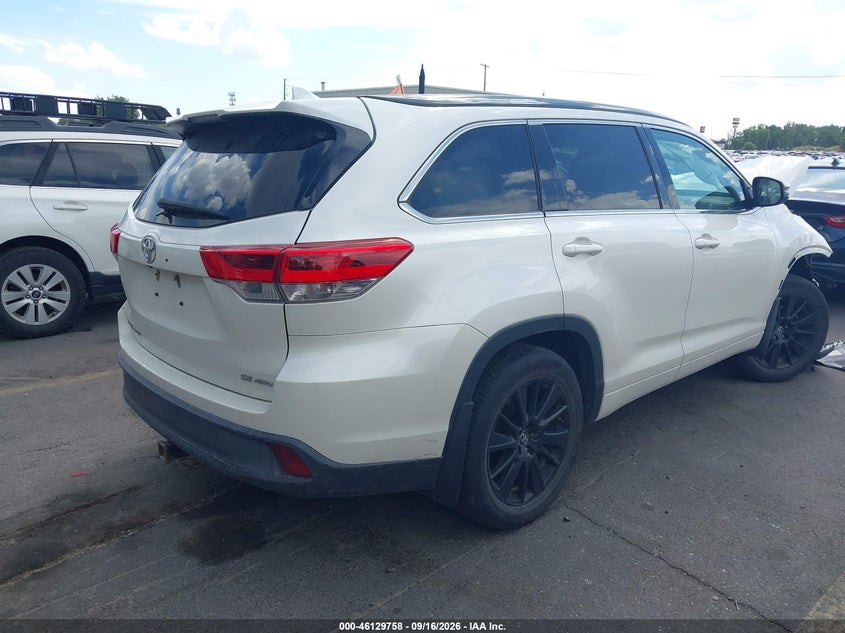 Vin: 5tdjzrfh6hs513984, lot: 46629478, toyota highlander se 20174