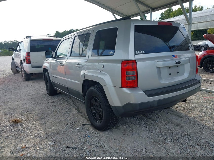 Vin: 1c4njpba8dd129930, lot: 46629485, jeep patriot sport 20133