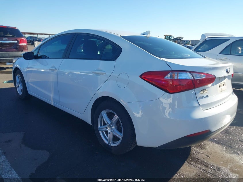 Vin: knafk4a67g5614455, lot: 46629657, kia forte lx 20163