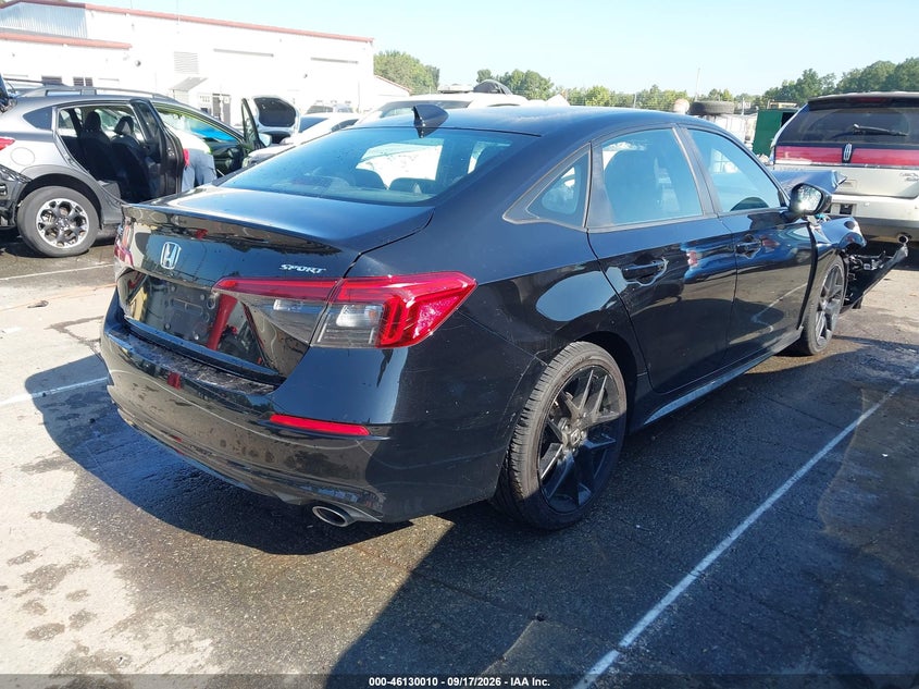 Vin: 2hgfe2f54nh595191, lot: 46629730, honda civic sport 20224