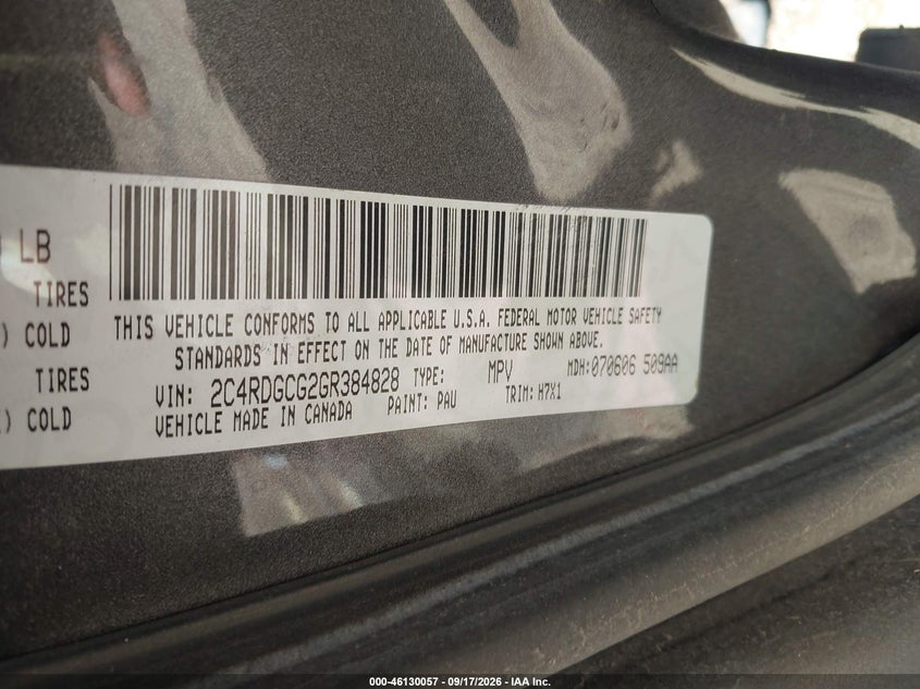 2016 DODGE GRAND CARAVAN SXT · Фото 9