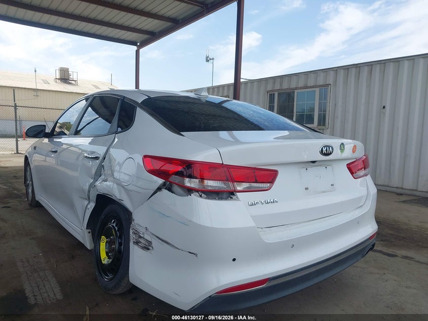 Vin: 5xxgt4l33jg260136, lot: 46629847, kia optima lx 20183