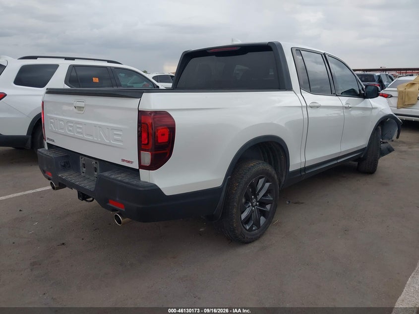 Vin: 5fpyk3f16rb031418, lot: 46629893, honda ridgeline sport 20244