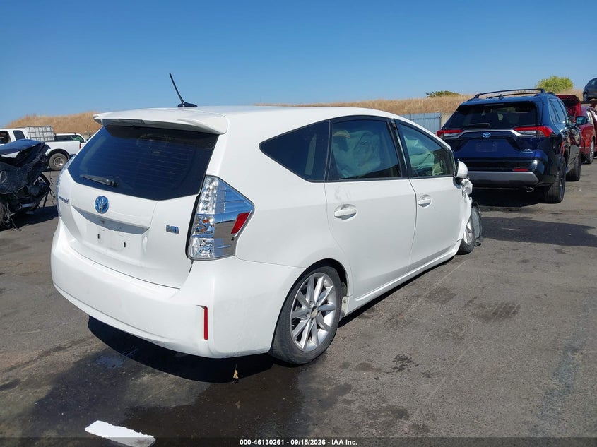 Vin: jtdzn3eu1d3264497, lot: 46629981, toyota prius v five 20134