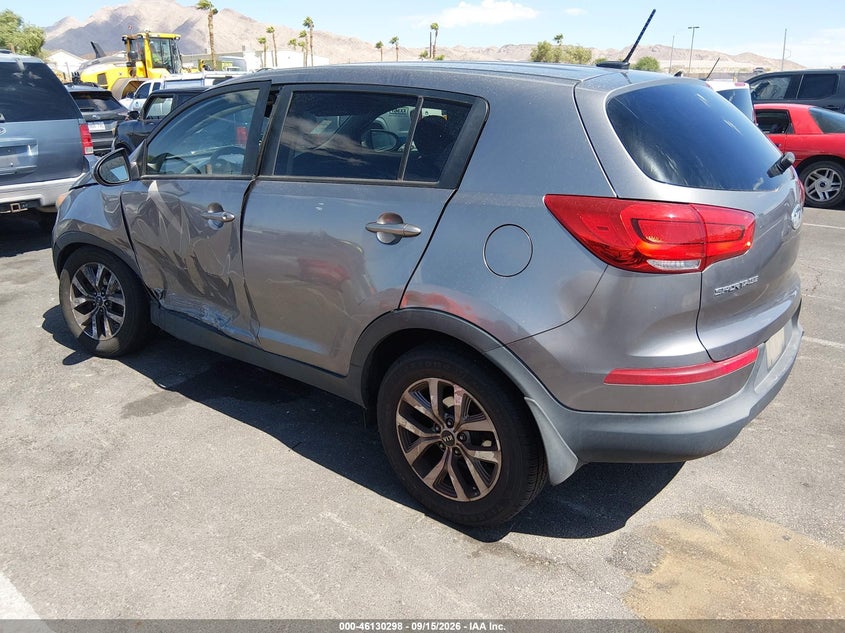 Vin: kndpb3ac1e7636542, lot: 46630018, kia sportage lx 20143
