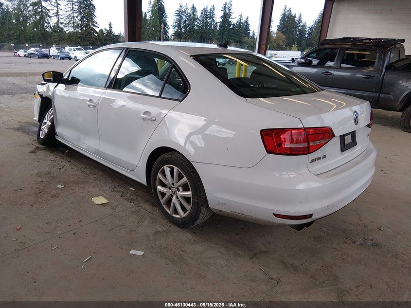 Vin: 3vwd17aj7fm314424, lot: 46630163, volkswagen jetta 1.8t se 20153