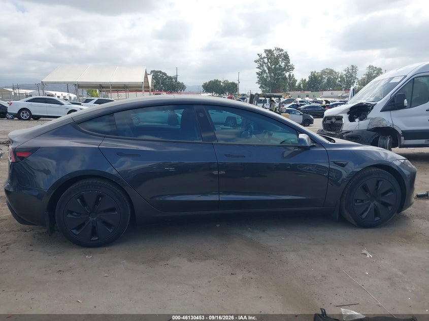 TESLA MODEL 3 2025 VIN 5YJ3E1EA4SF988846