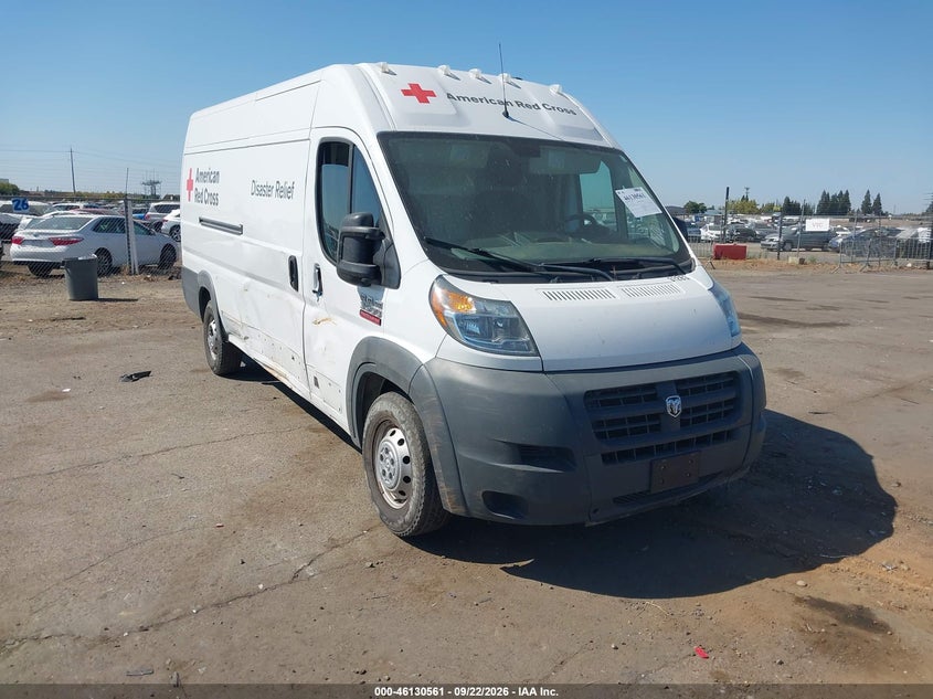 Vin: 3c6urvjgxje119044, lot: 46630281, ram promaster 3500 cargo van high roof 159 wb ext 2018 img_1