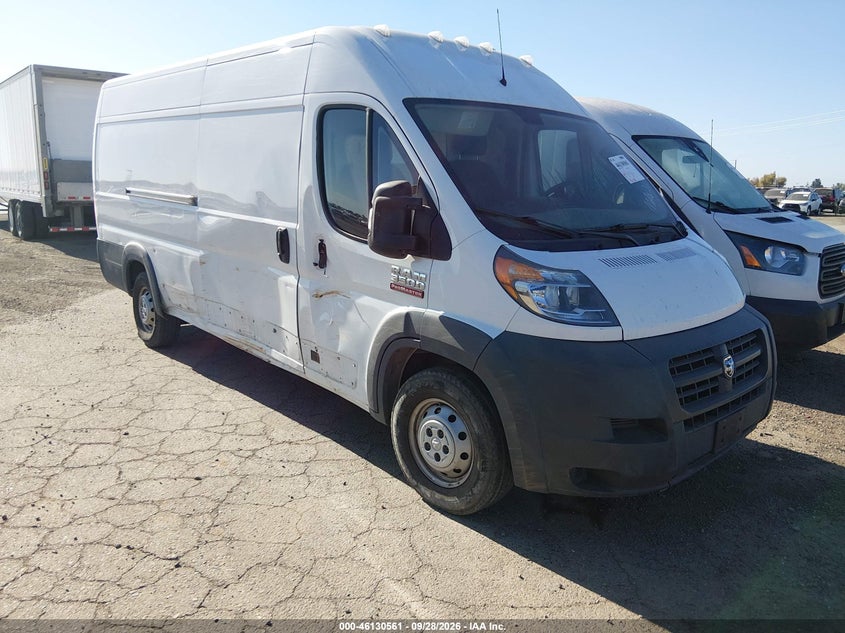 Vin: 3c6urvjgxje119044, lot: 46630281, ram promaster 3500 cargo van high roof 159 wb ext 2018 img_1