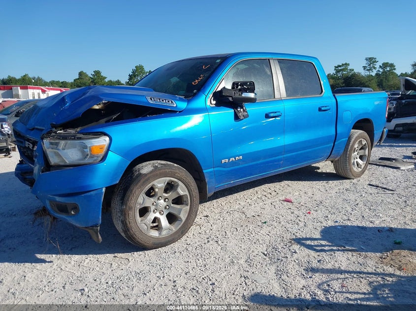 Vin: 1c6rrffg2nn392100, lot: 46630398, ram 1500 big horn  4x4 5'7 box 20222