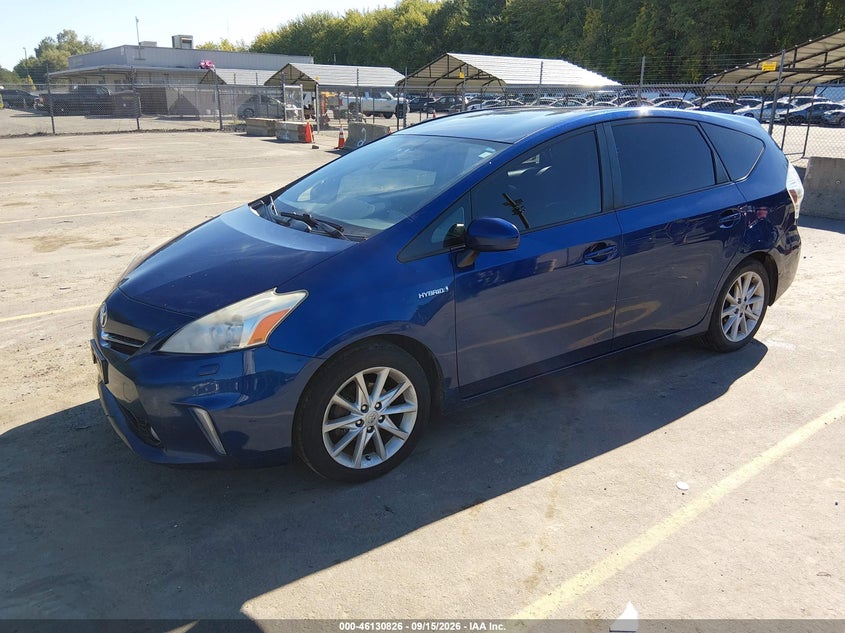 Vin: jtdzn3eu1c3160672, lot: 46630559, toyota prius v five 20122