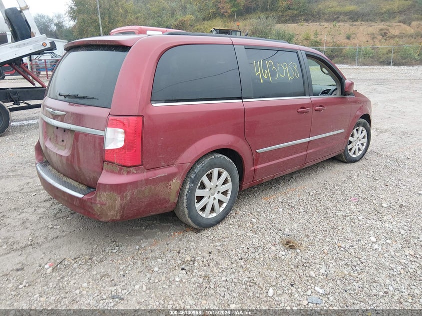 Vin: 2c4rc1bg1dr798521, lot: 46630691, chrysler town & country touring 20134