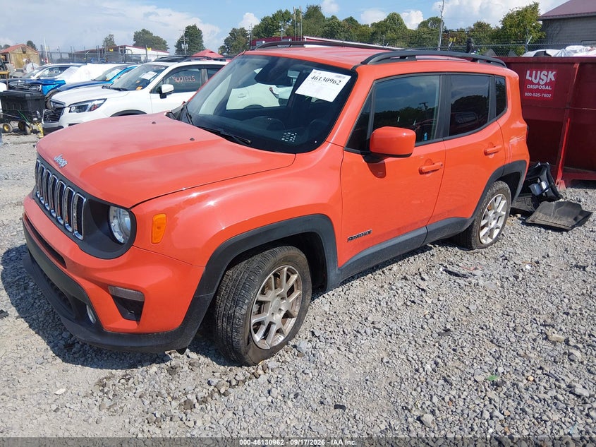 Vin: zacnjbbb5kpj76842, lot: 46630695, jeep renegade latitude 4x4 20192