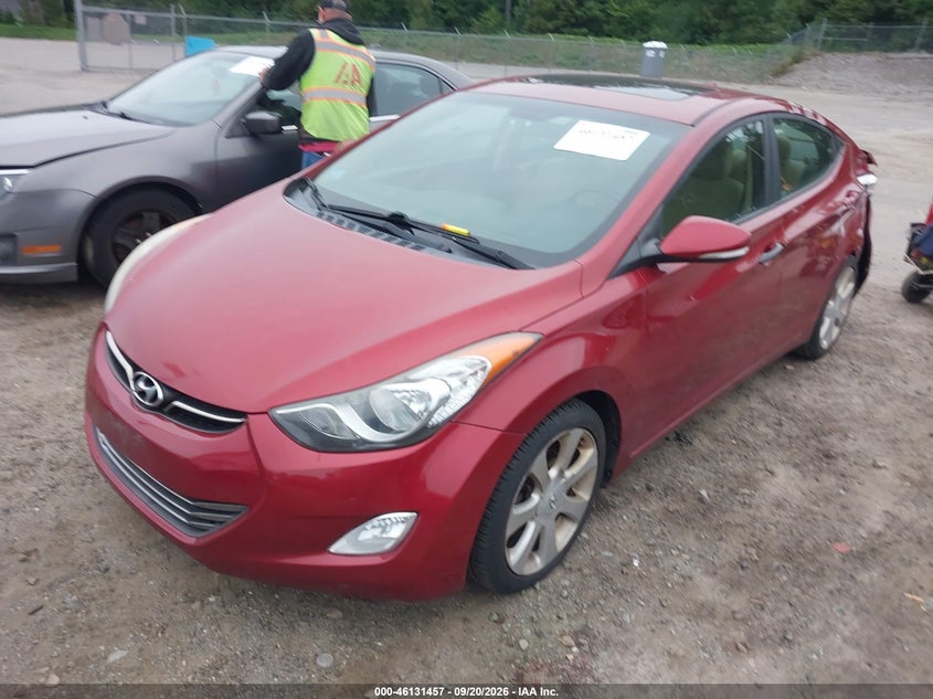Vin: 5npdh4ae0dh385516, lot: 46631190, hyundai elantra limited 20132