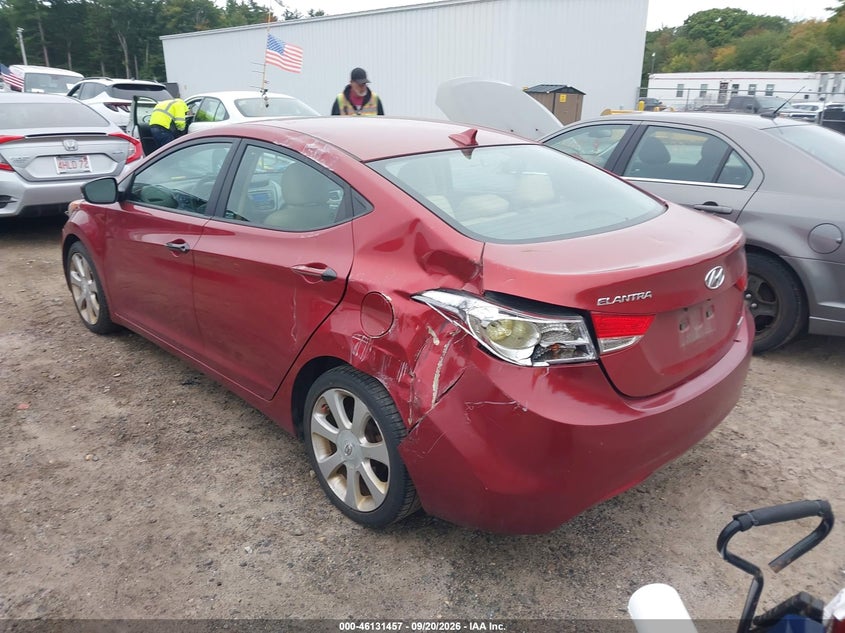 Vin: 5npdh4ae0dh385516, lot: 46631190, hyundai elantra limited 20133