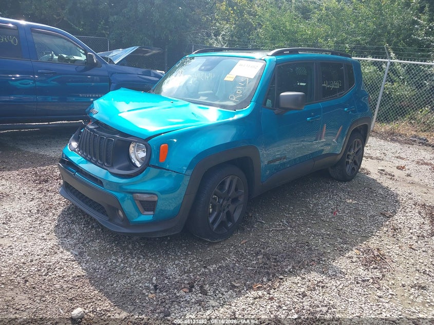 Vin: zacnjcbb6mpm96910, lot: 46631215, jeep renegade latitude fwd 20212