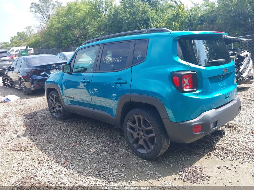 Vin: zacnjcbb6mpm96910, lot: 46631215, jeep renegade latitude fwd 20213