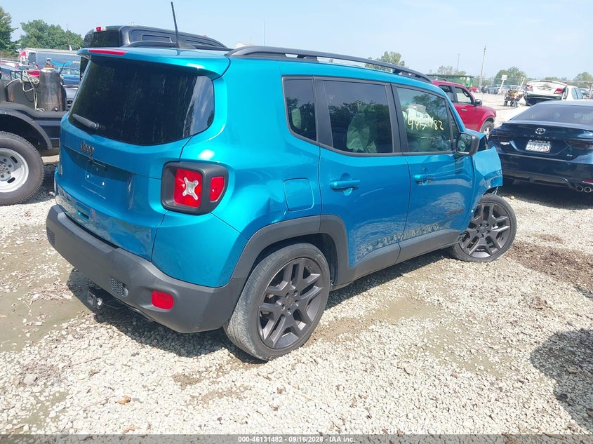 Vin: zacnjcbb6mpm96910, lot: 46631215, jeep renegade latitude fwd 20214