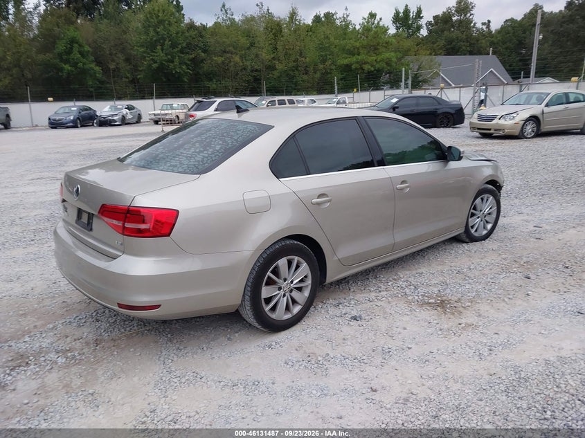 Vin: 3vwla7aj3fm346282, lot: 46631220, volkswagen jetta 2.0l tdi se 20154